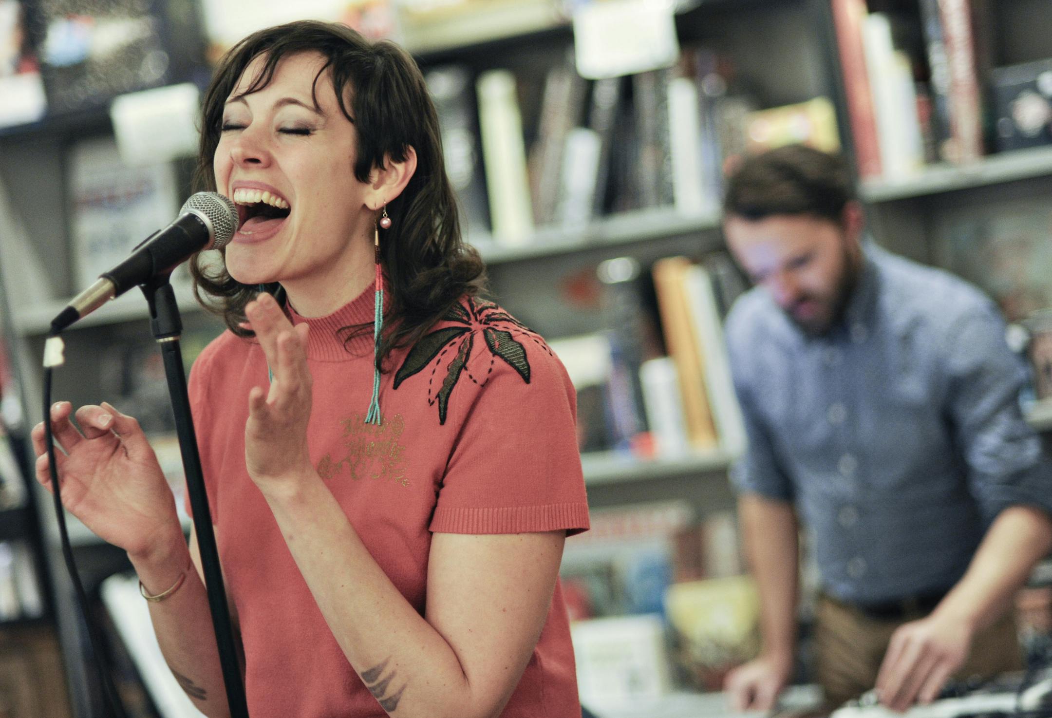 Aby Wolf performs with Grant Cutler as Wolf Lords at the Electric Fetus on Feb. 19, 2013. Photo by Leslie Plesser. ORG XMIT: MIN1302201832225236