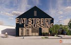 A rendering of the Eat Street Crossing, a new food hall concept on Nicollet Avenue in Minneapolis. Provided by Christian Dean Architecture.