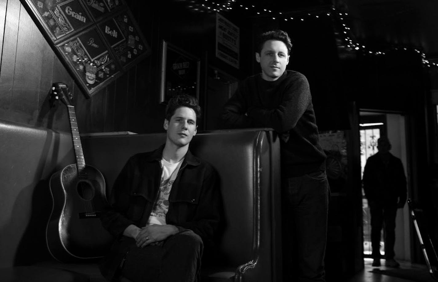 The Cactus Blossoms are sibling harmonizers Jack Torrey, seated, and Page Burkum, shown at Dusty's Bar in their native northeast Minneapolis.