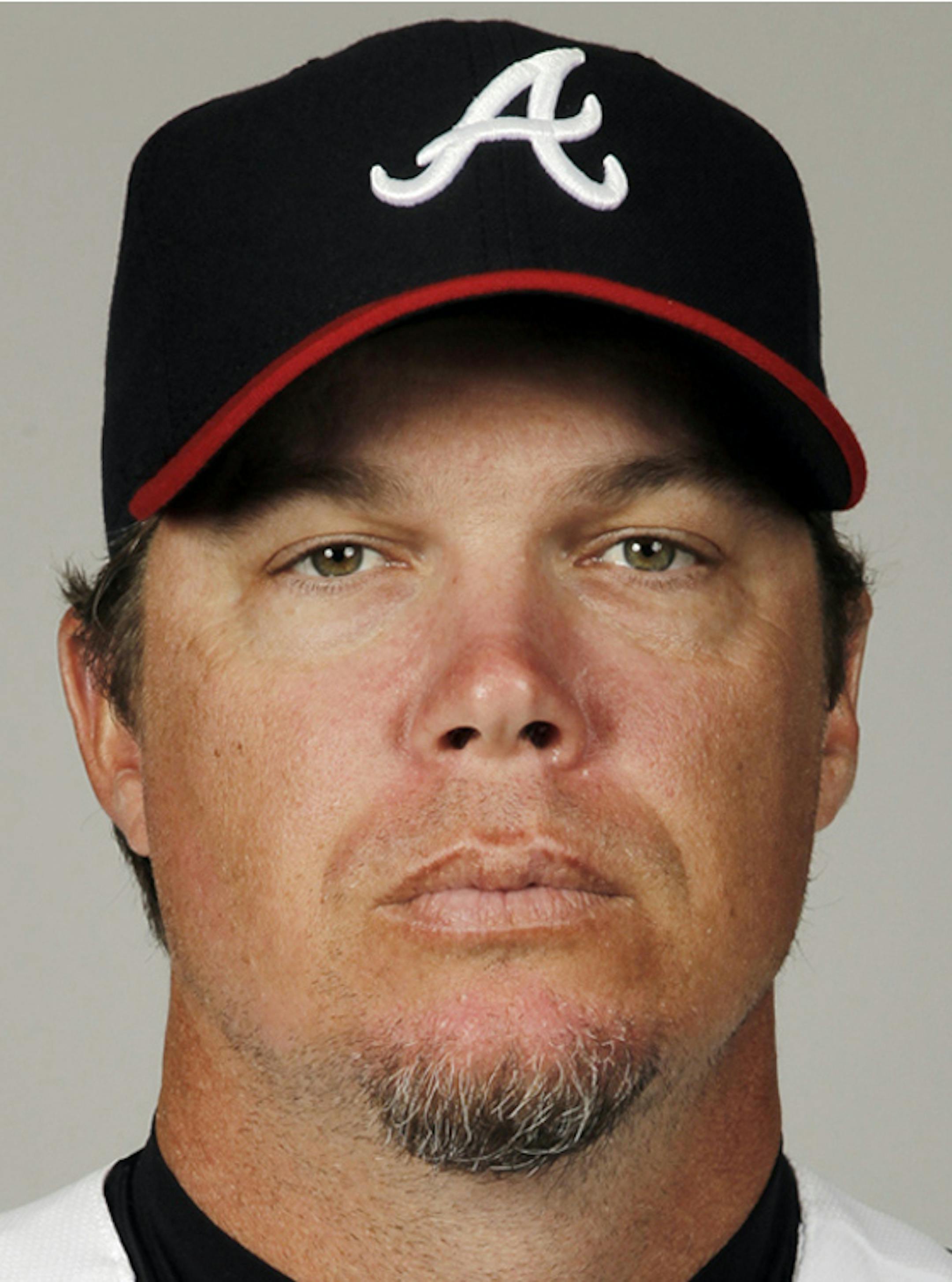 FILE - These file photos show baseball players, from left, Vladimir Guerrero, Trevor Hoffman, Chipper Jones and Jim Thome. All four were elected to baseball's Hall of Fame on Wednesday, Jan. 24, 2018. (AP Photo/File)