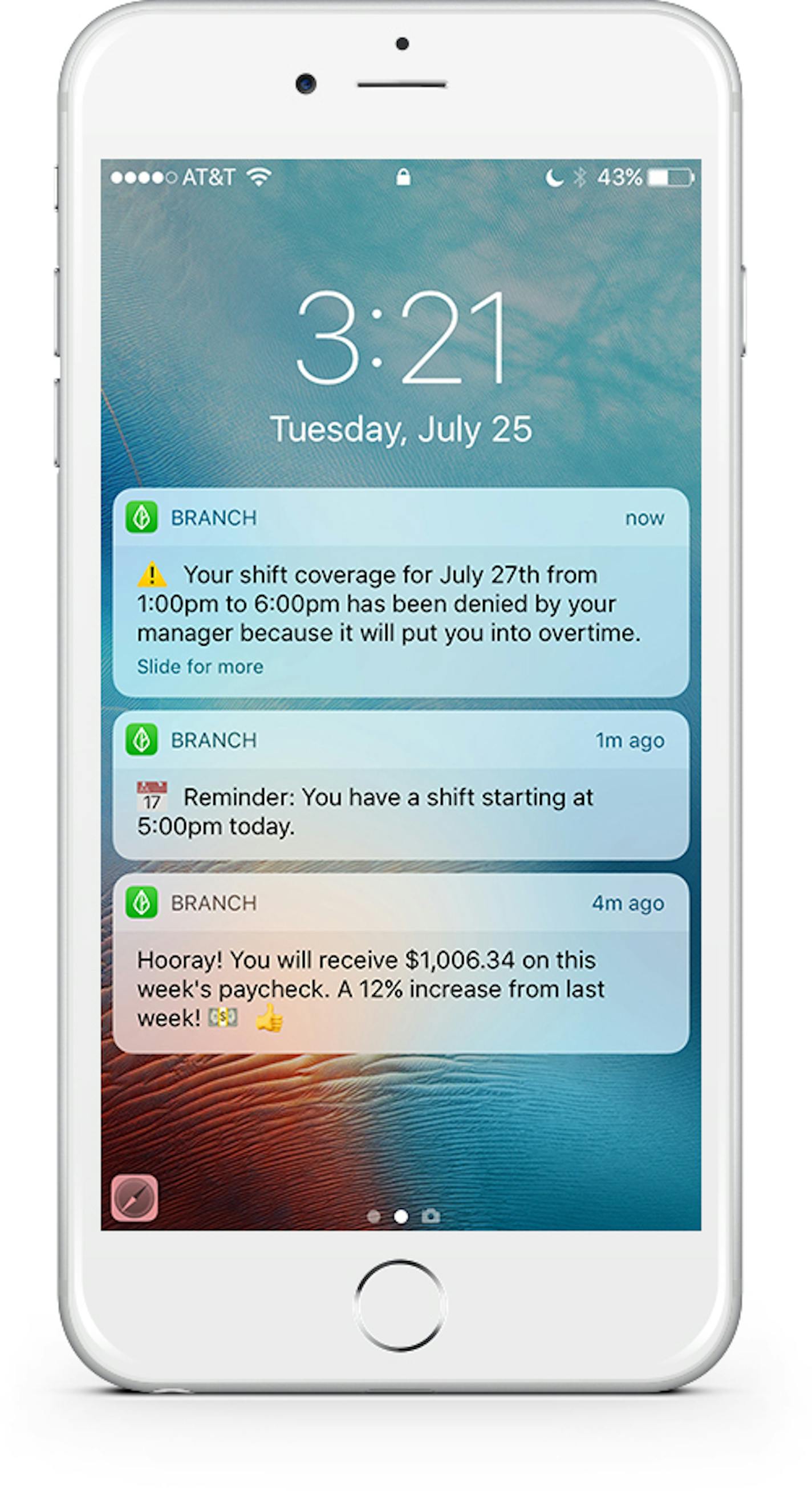 Minneapolis start-up Branch Messenger&#xed;s app allows hourly workers to more easily trade shifts with co-workers.