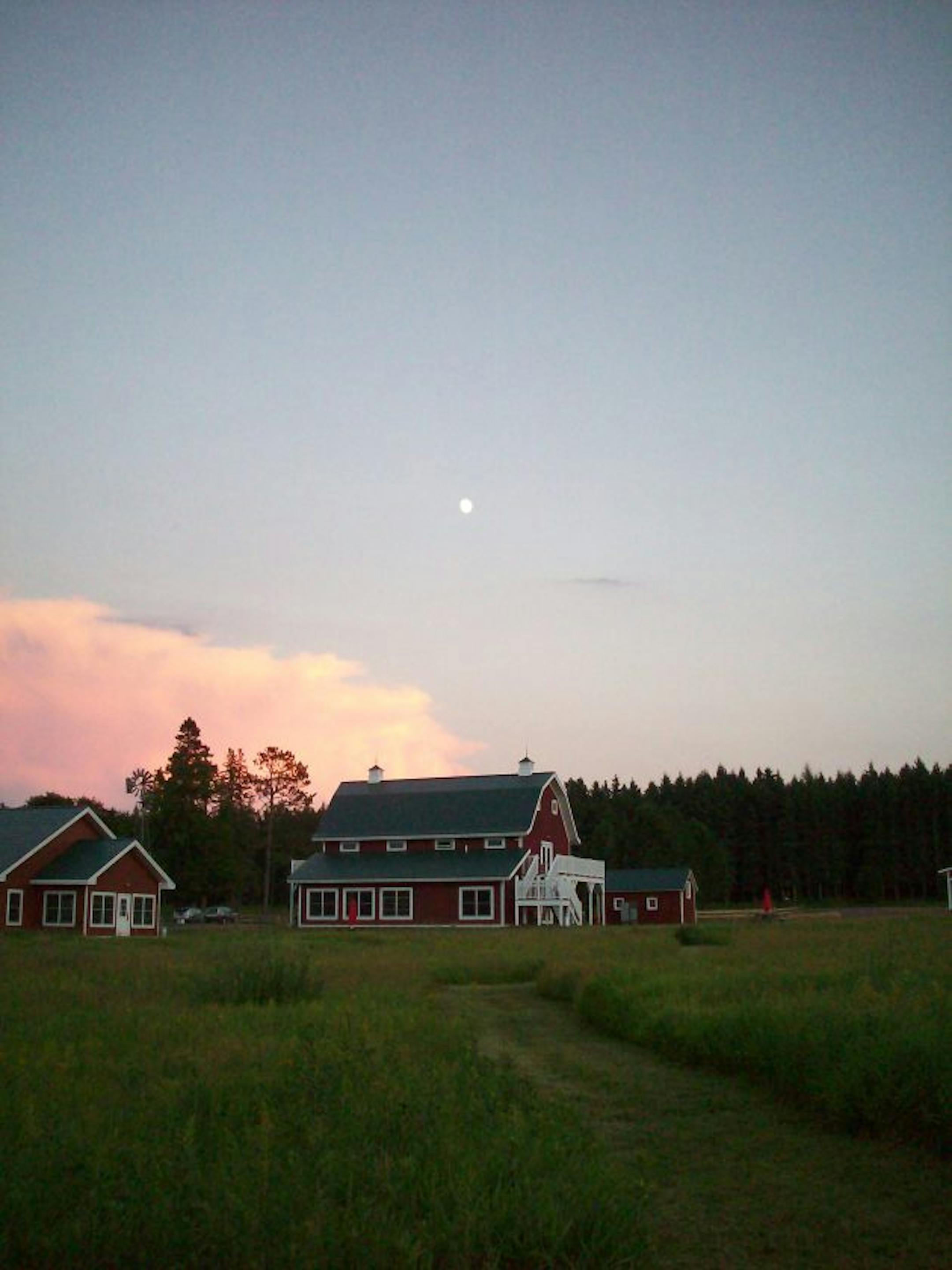 The moon over the arts colony. Photo by Laura Hansen.