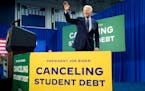 President Joe Biden departs after recently delivering remarks on student loan debt at Madison College in Madison, Wis.