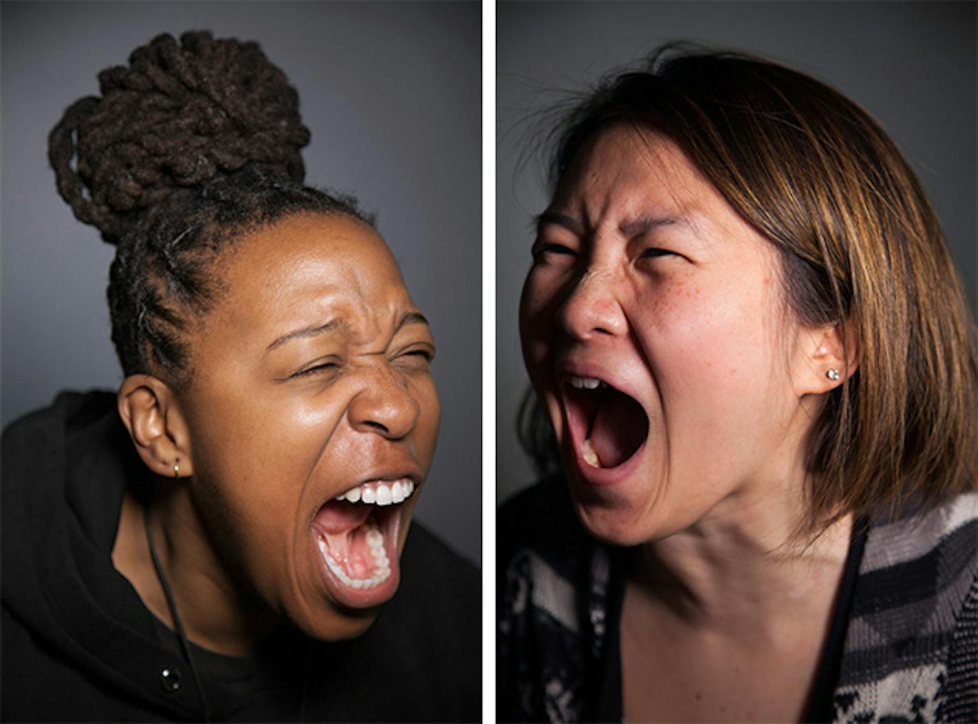 "Nancy," left, and "Megan" from the series "Outcry" by Whitney Bradshaw.