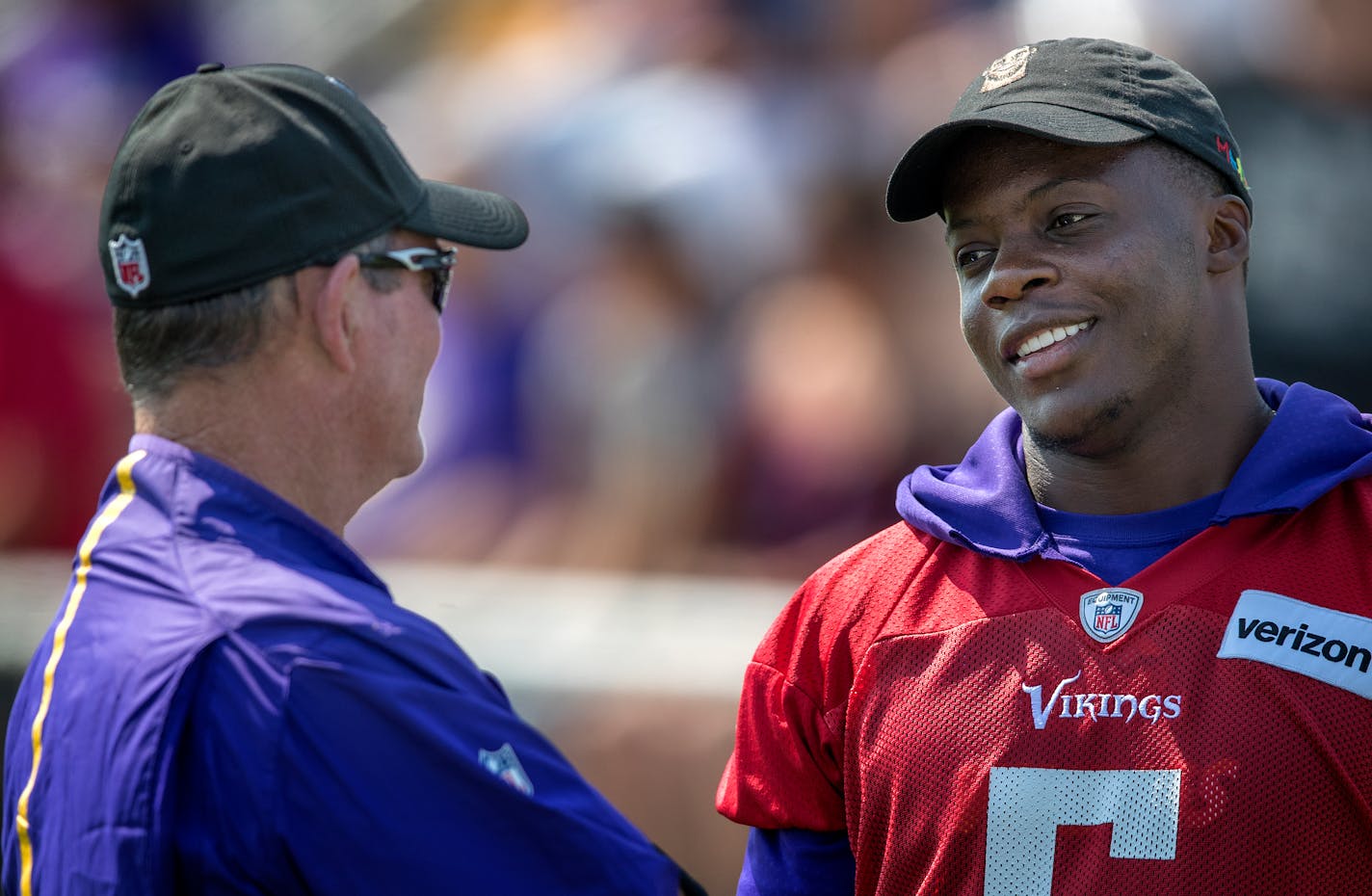 Minnesota Vikings head coach Mike Zimmer spoke with Teddy Bridgewater.