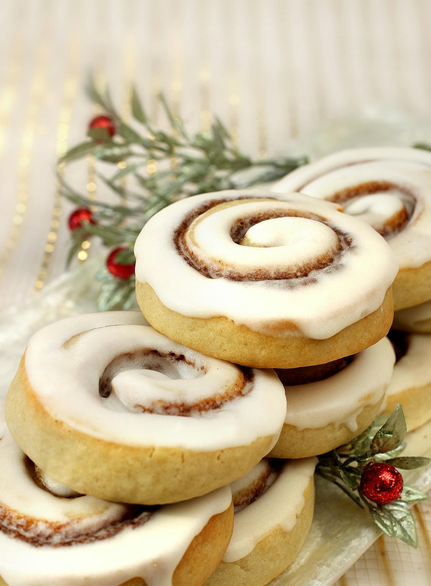 Cinnamon Bun Cookies [ 2013 winners in Taste holiday cookie contest: Winner:&#xa7; Cappuccino Flat Finalists: &#xa7;Candy Cane Sugar Cookies, Cinnamon Bun Cookies, Orange-Almond Melting Moments, Hot Cocoa Cookies Photos by Tom Wallace, styled by Lee Dean October 29, 2013