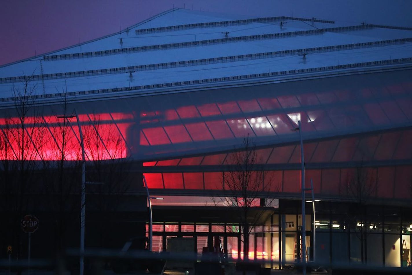 Light testing on new Allianz Field Thursday, Dec. 20, 20189, in St. Paul, MN.