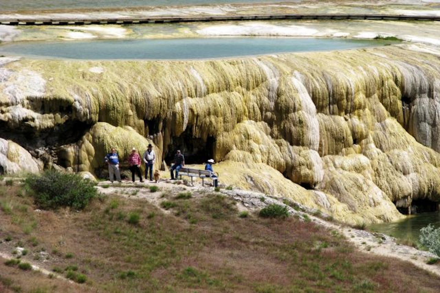 Thermal hot springs at Thermopolis, Wyoming.