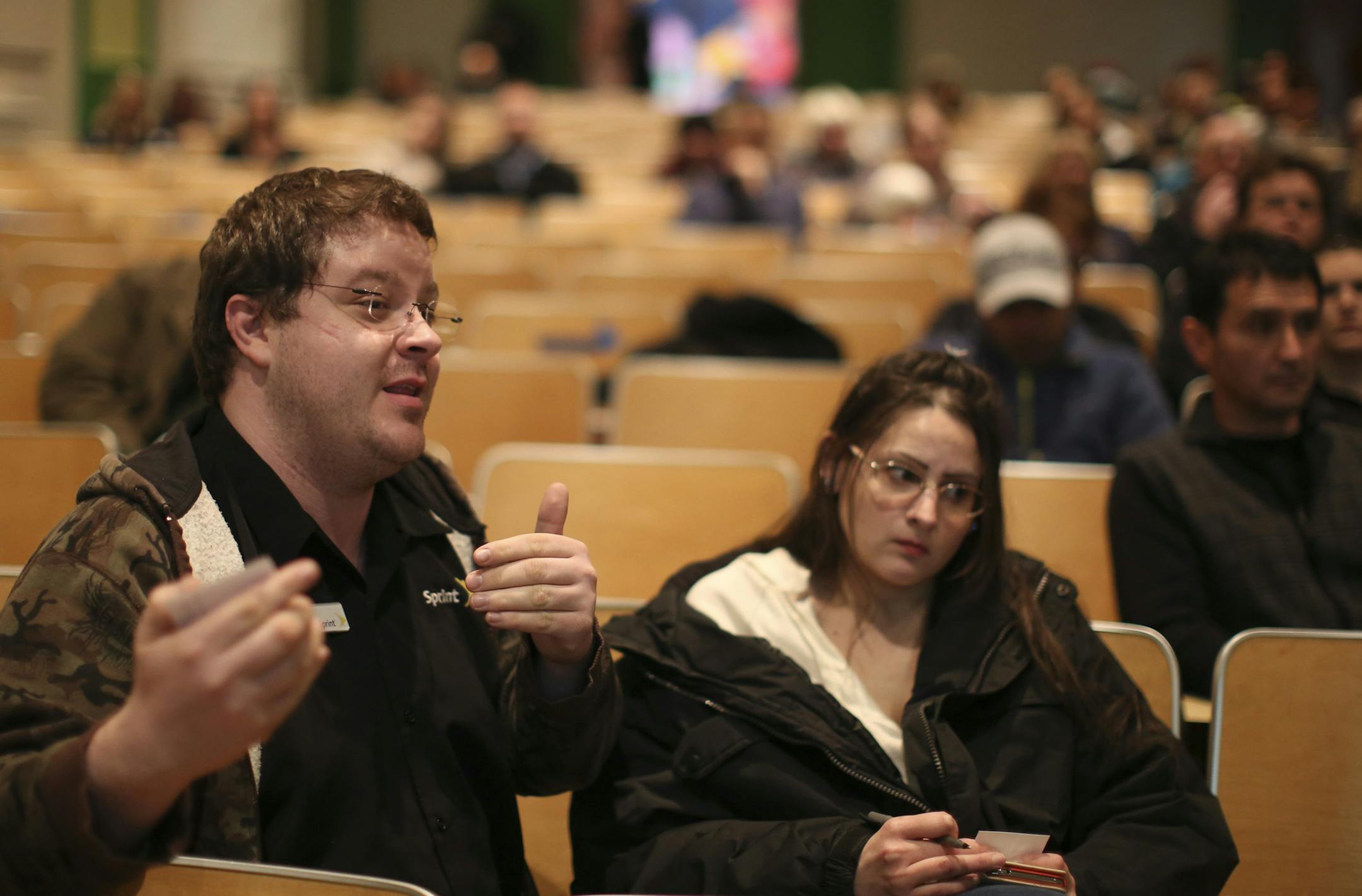 Shane Lucy asked a question at the forum. He was seated with his wife, Heather. They have a child in the pre-school program at Linwood Arts. ] JEFF WHEELER ‚Ä¢ jeff.wheeler@startribune.com Parents vented concerns and questions Monday night, March 24, 2014 about a custodian at Linwood Arts Plus Elementary who allegedly peeked at a boy in a bathroom stall. The meeting was held at the St. Paul school.