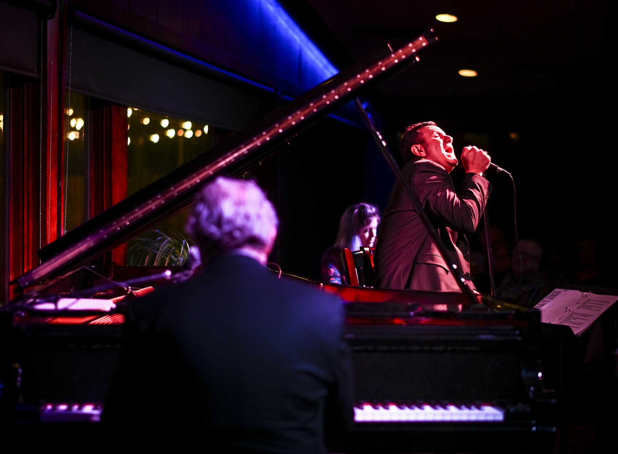 Mick Sterling sang songs by Elton John Wednesday night in the Dunsmore Room at Crooner's accompanied by pianist Peter Guertin, not pictured, and cellist and violinist Cierra Hill. ] Aaron Lavinsky &#xa5; aaron.lavinsky@startribune.com A look at veteran local musicians who have been playing themed tribute shows -- like the Bee Gees, Joe Cocker, Eagles, Frank Sinatra, Amy Winehouse et al -- in sit down situations instead of corner bars. We photograph Mick Sterling and Peter Guertin as they perform