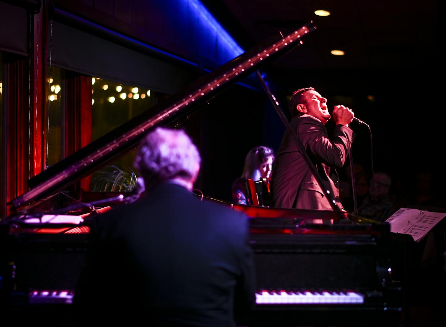 Mick Sterling sang songs by Elton John Wednesday night in the Dunsmore Room at Crooner's accompanied by pianist Peter Guertin, not pictured, and cellist and violinist Cierra Hill. ] Aaron Lavinsky &#xa5; aaron.lavinsky@startribune.com A look at veteran local musicians who have been playing themed tribute shows -- like the Bee Gees, Joe Cocker, Eagles, Frank Sinatra, Amy Winehouse et al -- in sit down situations instead of corner bars. We photograph Mick Sterling and Peter Guertin as they perform