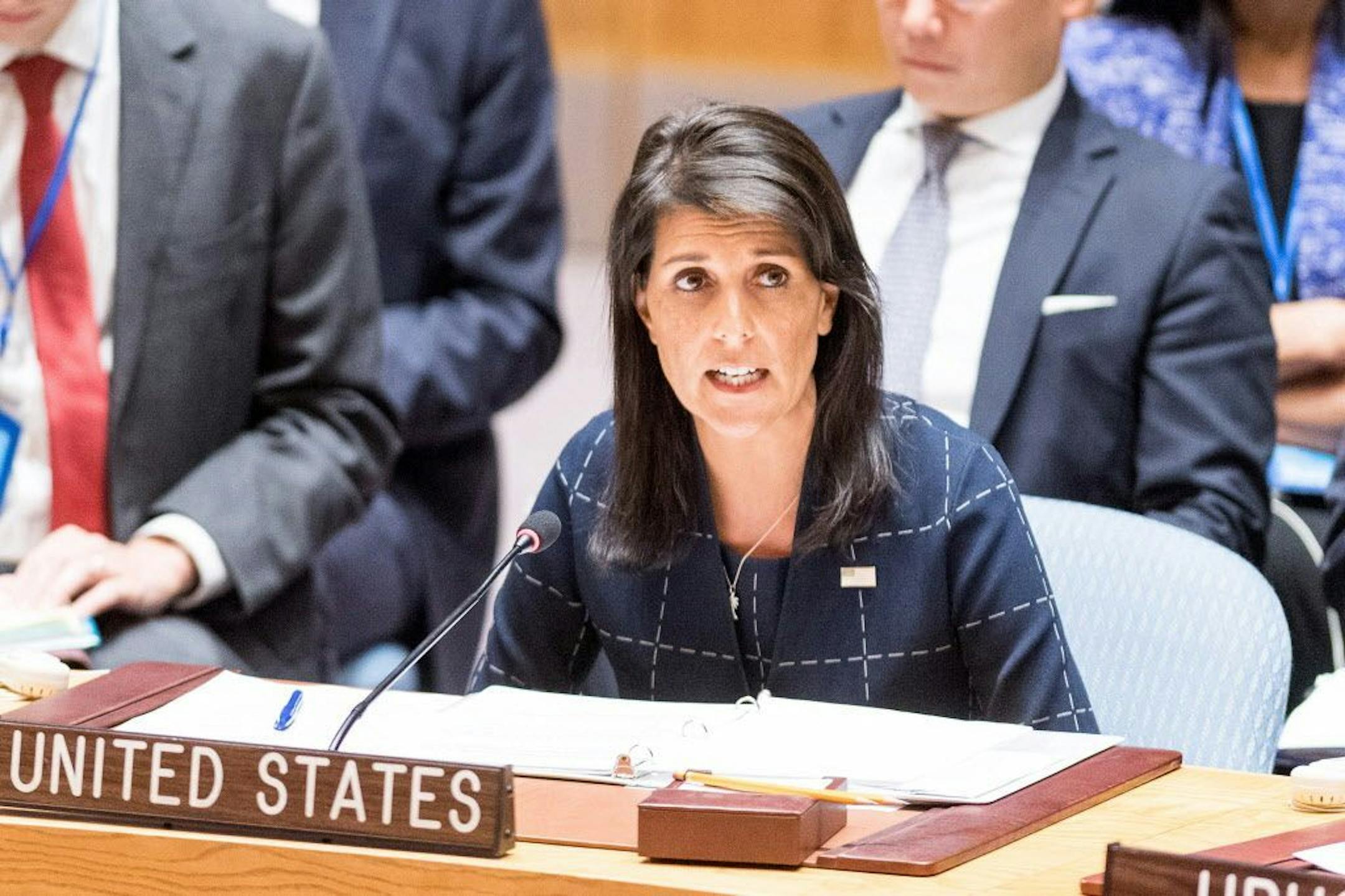 Nikki Haley, U.S. Ambassador to the United Nations, at the United Nations in New York on September 11, 2017.