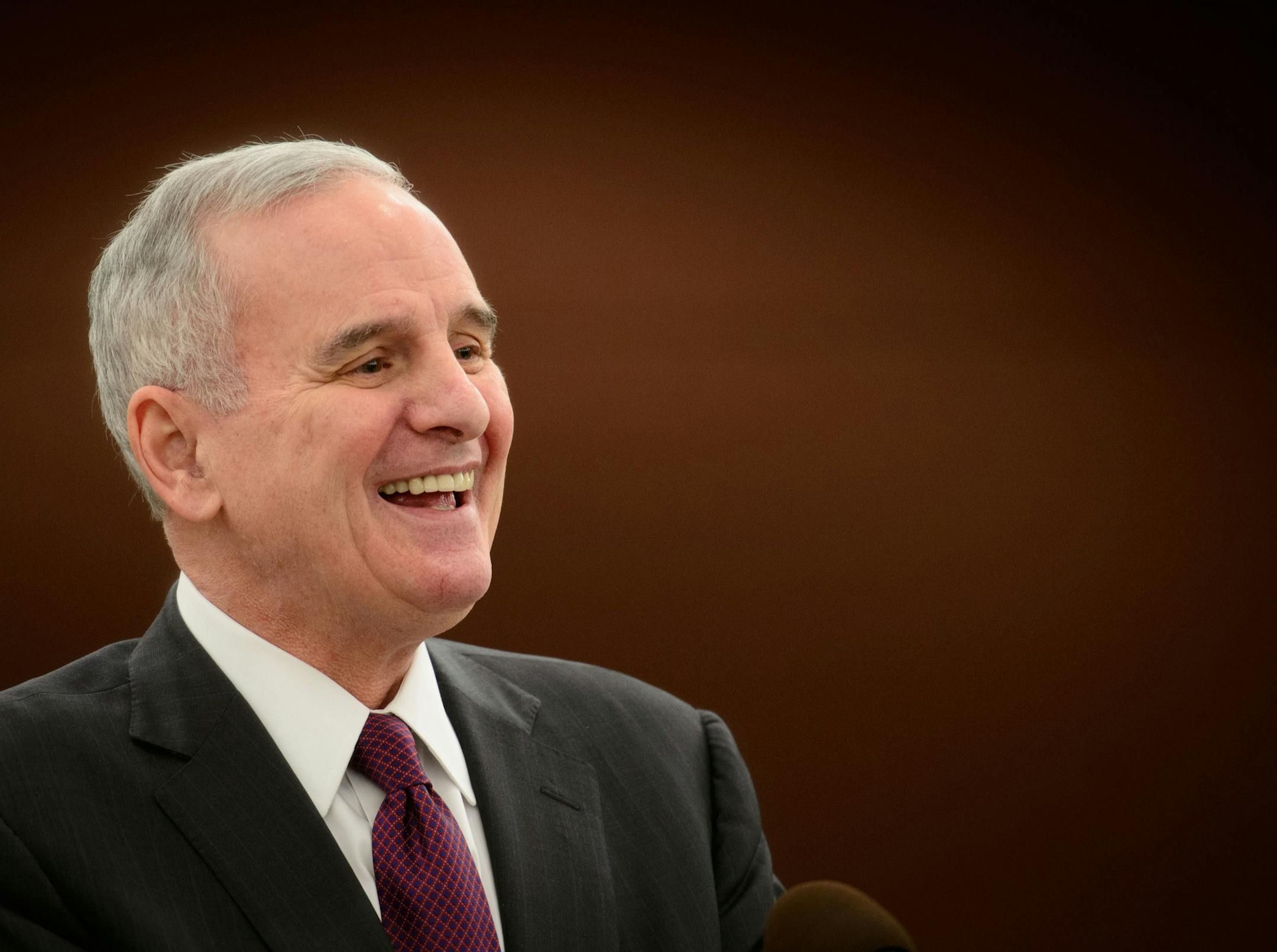 Governor Dayton laughed as he mentioned that part of the residence roof caved in yesterday which he said could be good news or bad news depending on your perspective. Minnesota budget officials release their new budget and an economic forecast as the state continues to rebound from the recession. Thursday, December 5, 2013 ] GLEN STUBBE * gstubbe@startribune.com