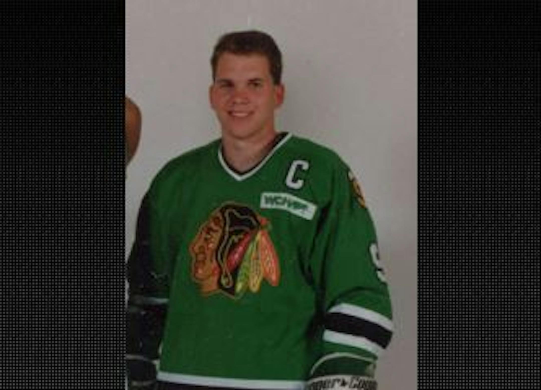 Greg Johnson as a UND hockey player.