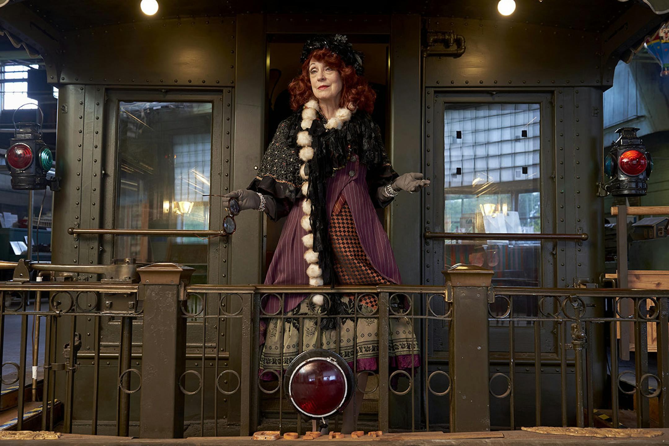 Katherine Ferrand plays a vengeance-seeking heiress in "The Visit," which is being staged in a former railroad round house by Frank Theatre.