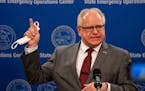 Gov. Tim Walz in April 2020. He’s one of many governors around the country who’s made use of emergency powers during the pandemic.