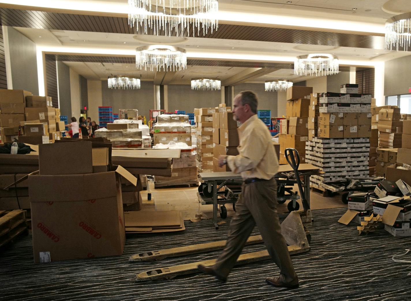 This is the grand ballroom which can accommodate 800 people. The InterContinental MSP International Airport Hotel, the first hotel in history to be connected to MSP International Airport, is finally about to open..] Richard Tsong-Taatarii&#xef;rtsong-taatarii@startribune.com