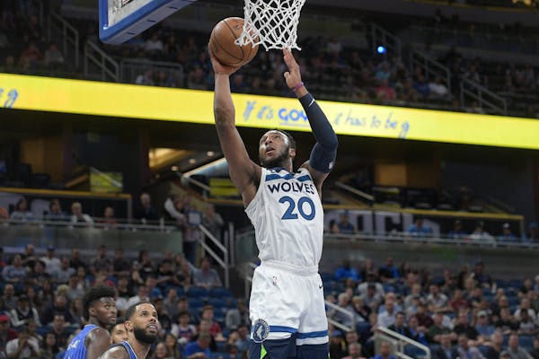 Timberwolves guard Josh Okogie went up for a shot against Orlando.