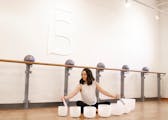 Kelly Smith, a yoga practitioner and podcaster, leads a Sound Bath class at Barre3 studio in Edina. 