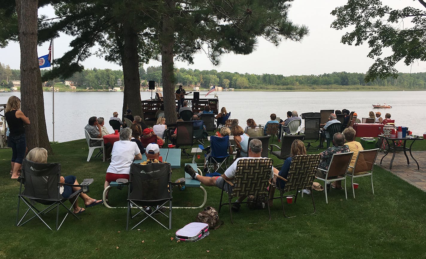 A Boathouse Boogie on the lake.