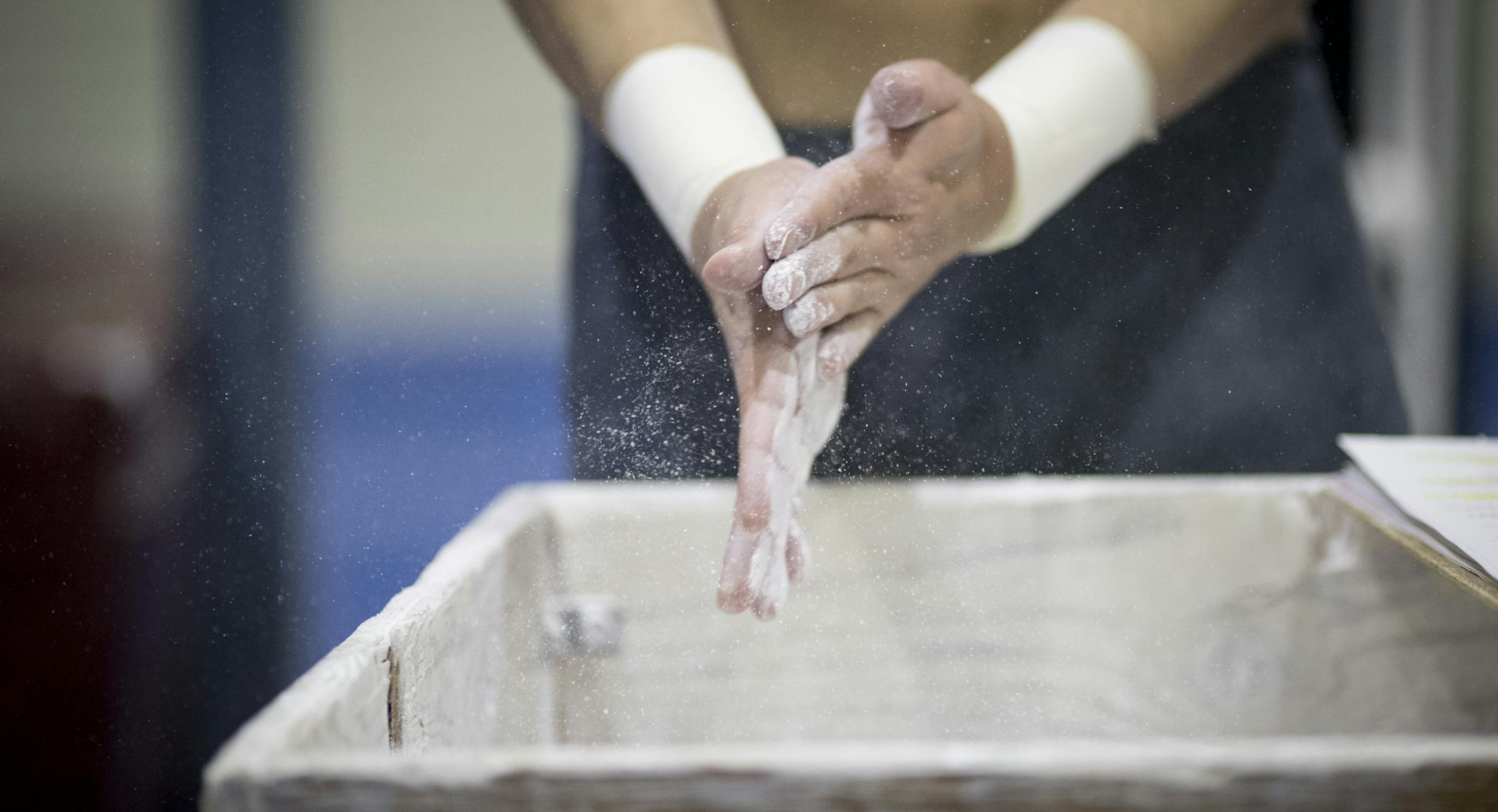 Cooke Hall contains the basics, like chalk for gymnasts’ hands, but senior Zach Liebler said its limitations elsewhere force them to be “strategic with” training.
