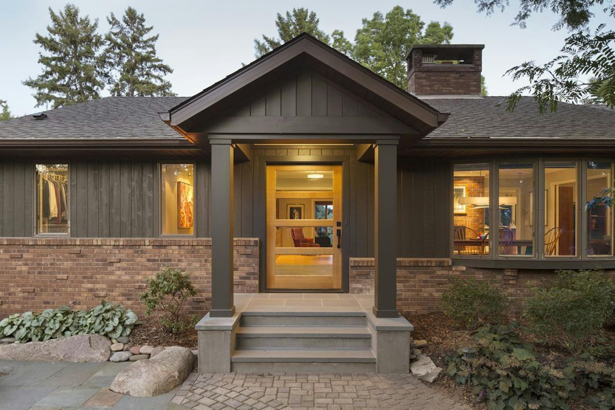 The home's exterior and front entrance also got an update.