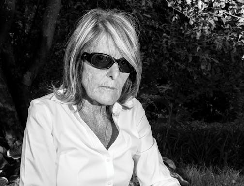 black and white photo of writer Joy Williams