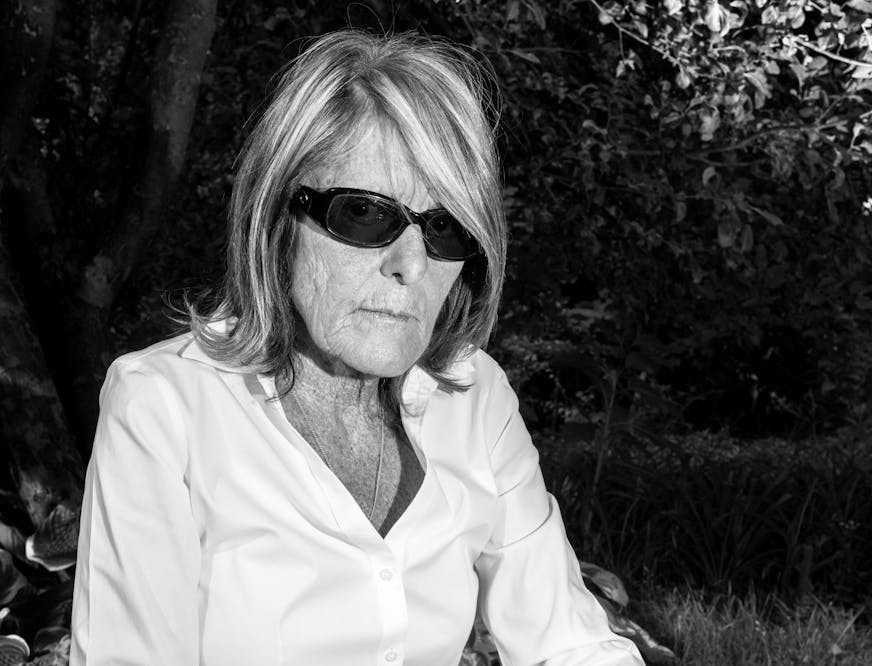 black and white photo of writer Joy Williams
