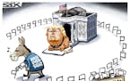 Sack cartoon: The new dynamic in Washington