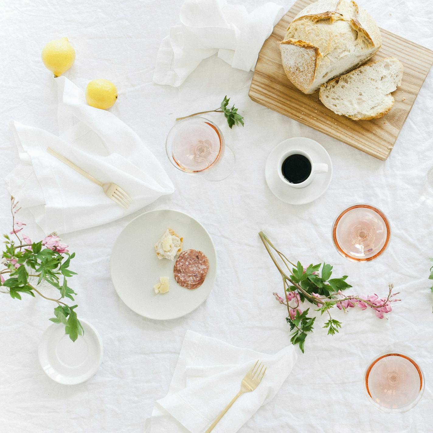 A photo provided by photographer Melissa Oholendt (originally taken for Wit & Delight) to show how to Instagram a table setting.