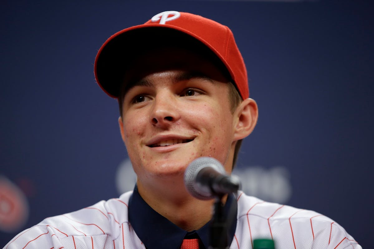 Mickey Moniak was selected No. 1 overall by the Philadelphia Phillies in the 2016 MLB draft.