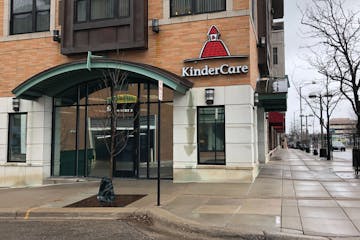 A KinderCare child care center in St. Louis Park remained open on Monday. (Evan Ramstad/Star Tribune)