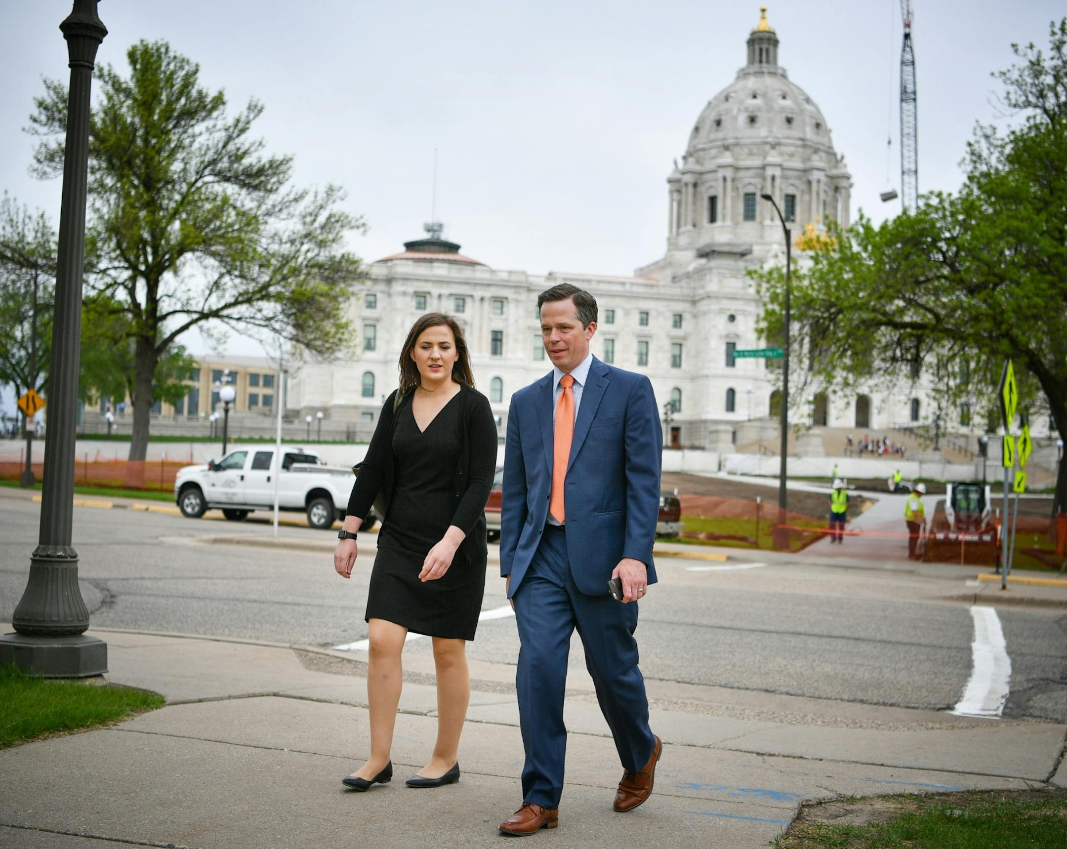 Ben Golnik and Susan Closmore took advantage of a nice day and went to food trucks near the Capitol for lunch.