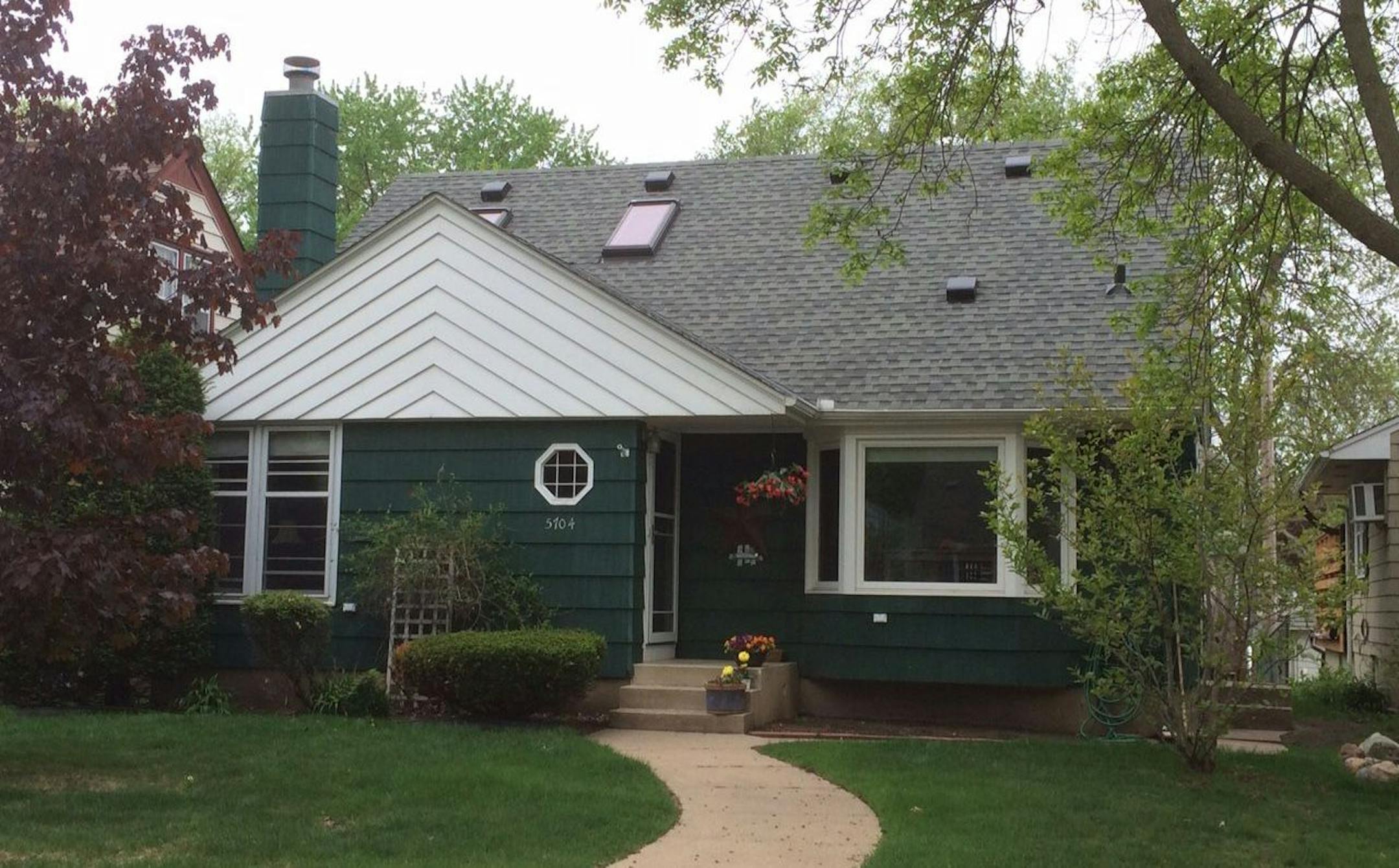 BEFORE: Julie Gallant's house in Minneapolis before the porch was added.
