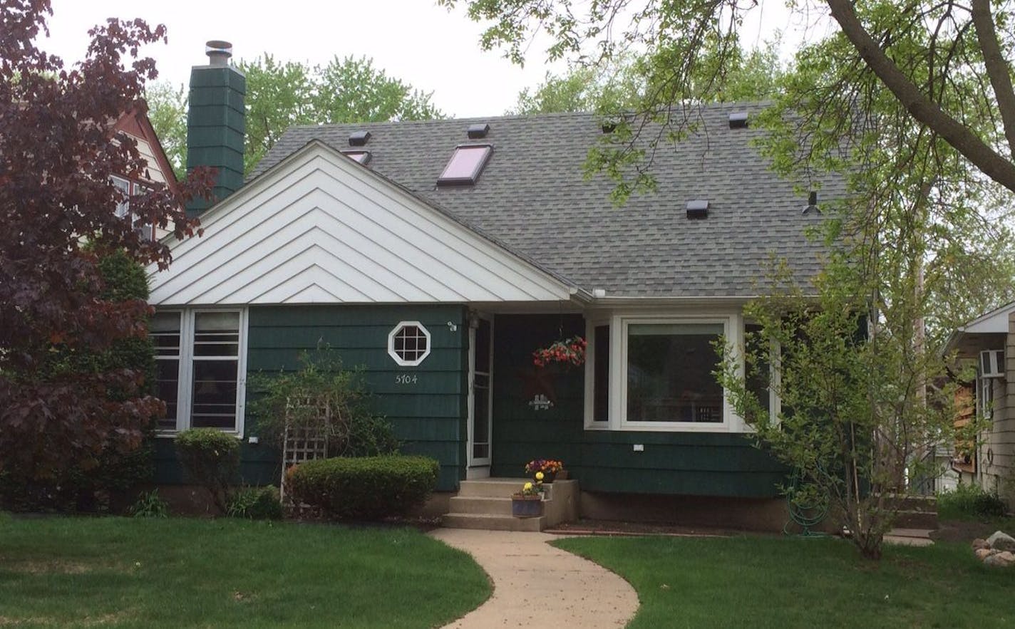 BEFORE: Julie Gallant's house in Minneapolis before the porch was added.