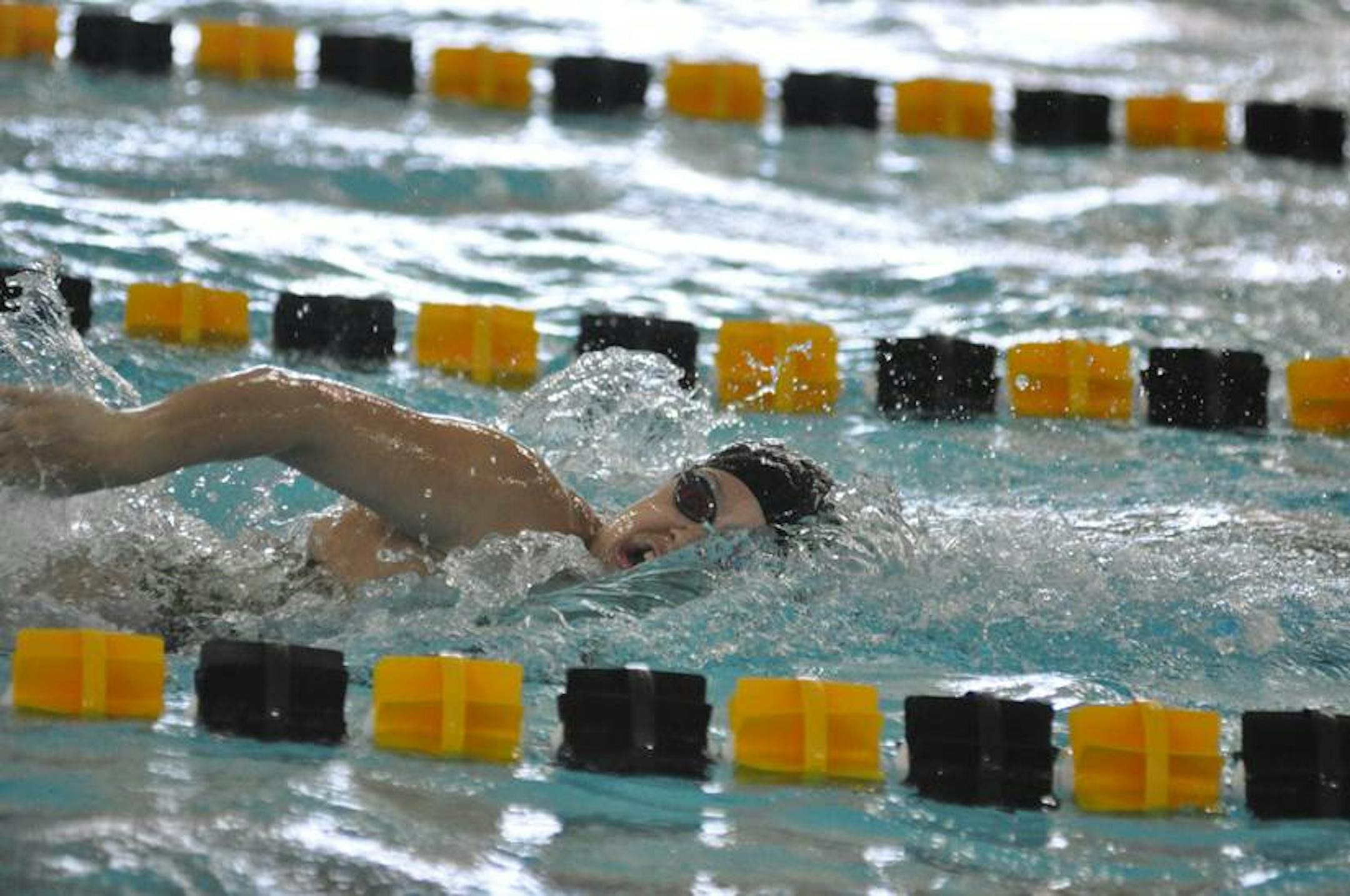 Sophomore Lexi Kucera keyed Hutchinson to an upset victory over Class 1A, No. 1-ranked Visitation in a recent dual meet.