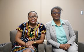 Manka Nkimbeng, a public health researcher at the University of Minnesota, and Nelima Munene, executive director of African Career, Education and Reso