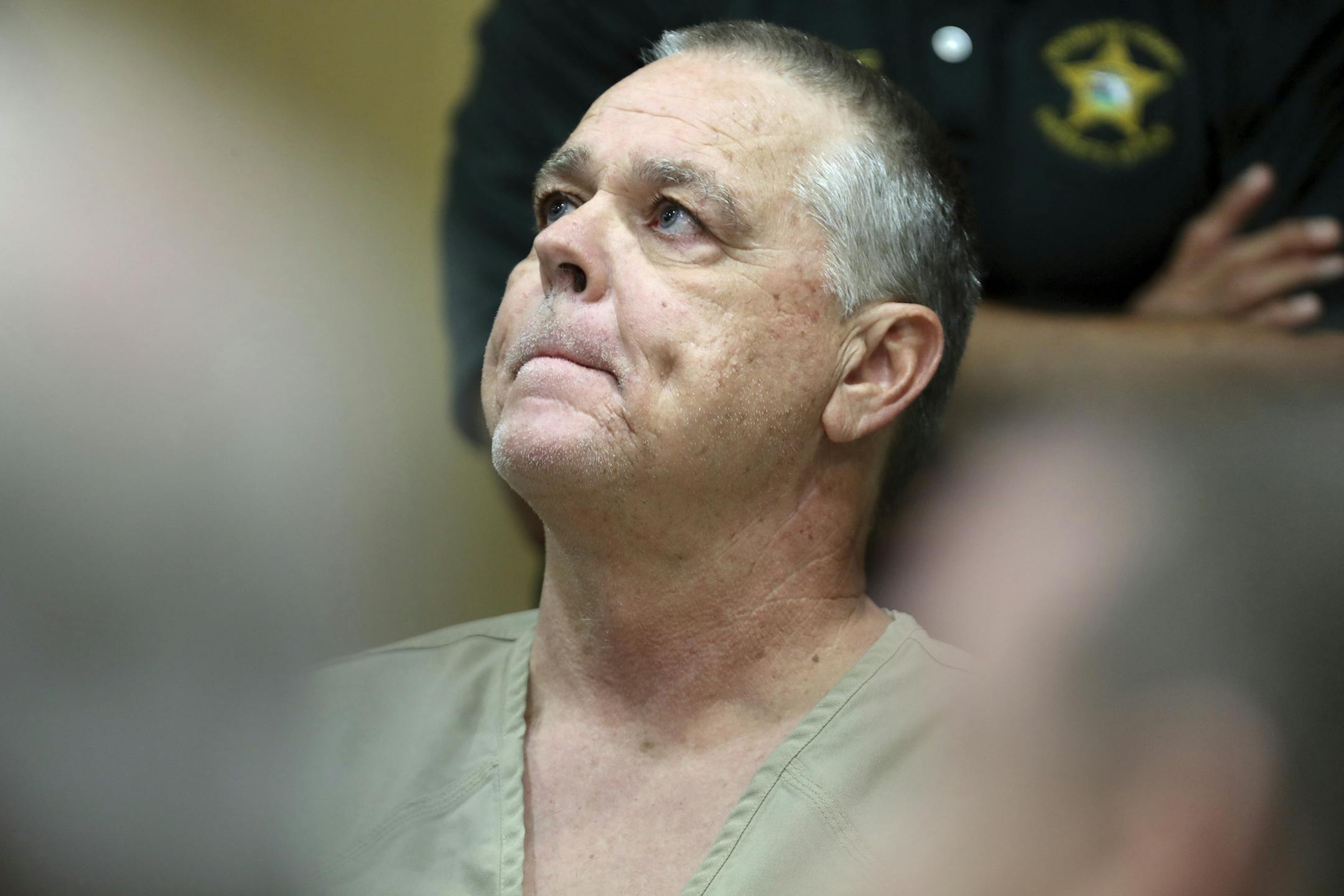Former Broward Sheriff's Office deputy Scot Peterson appears in the courtroom for a hearing at the Broward County Courthouse in Fort Lauderdale, Fla., Thursday, June 6, 2019. (Amy Beth Bennett/South Florida Sun-Sentinel via AP, Pool)