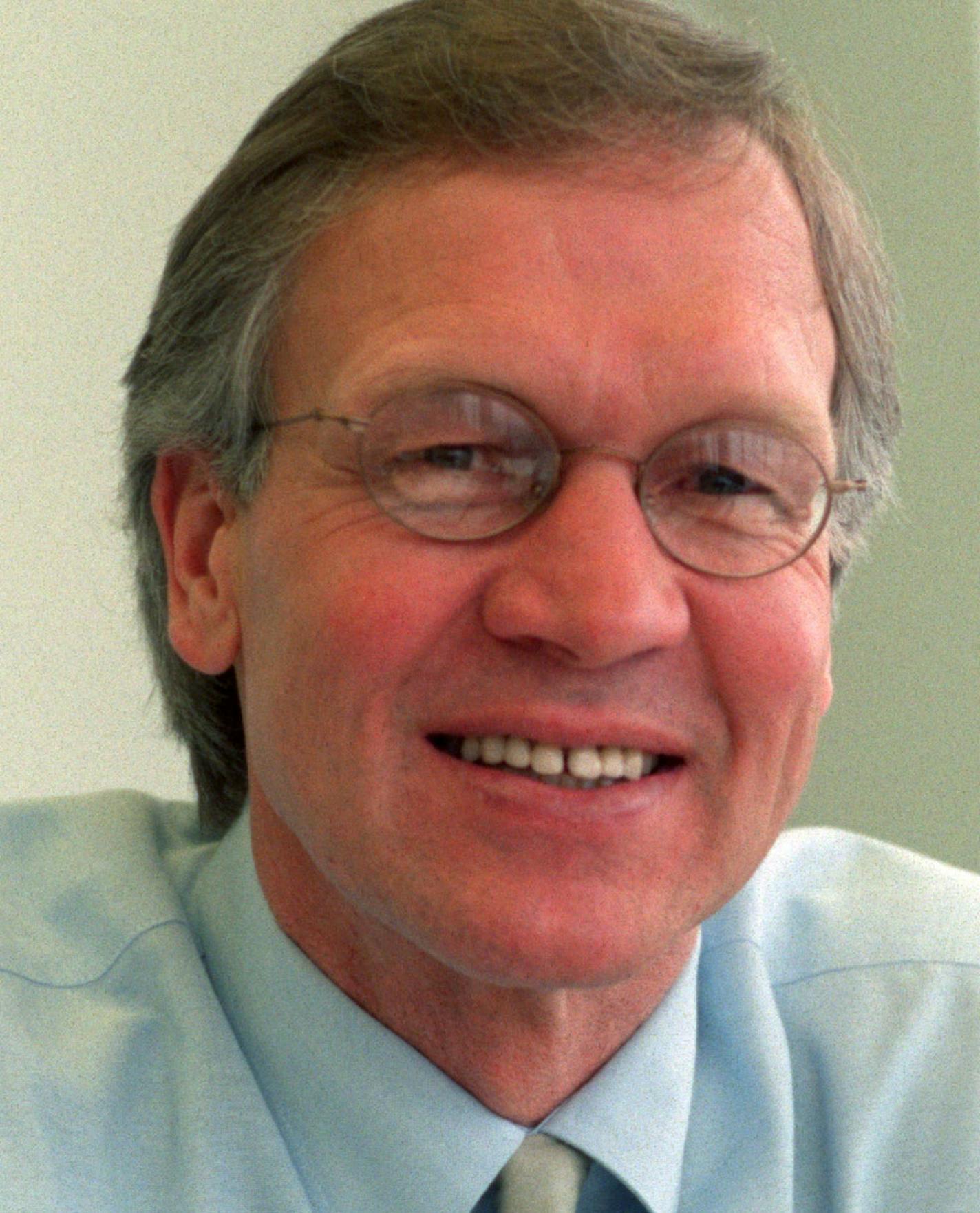 Duane Benson, head of Mn. Business Partnership -- Duane Benson in his office in the IDS building.