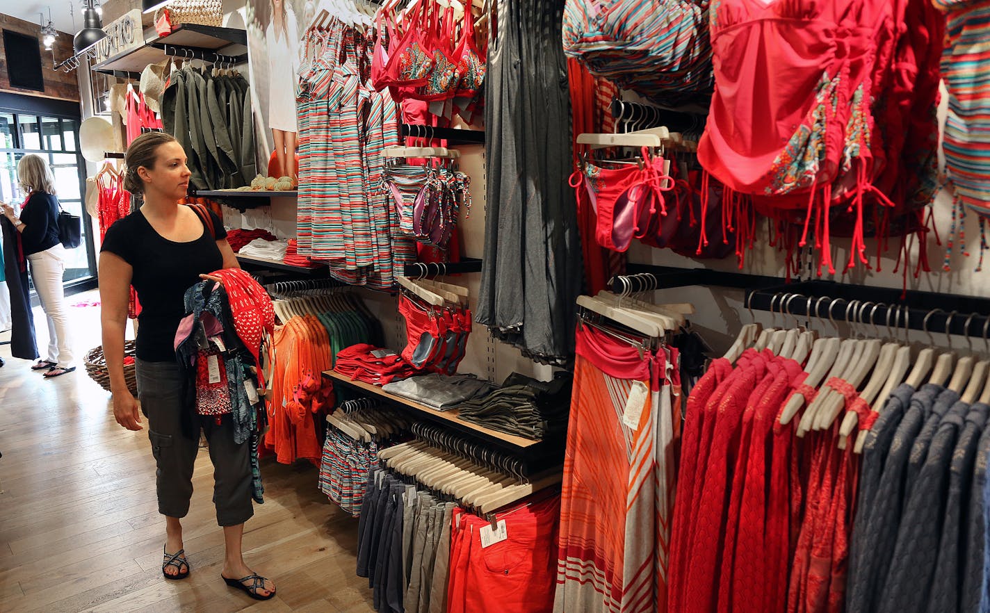 Krista Roering of St Louis Park shopped at the Athleta store in Edina, which offers an amenity that appeals to the style-conscious: free alterations.