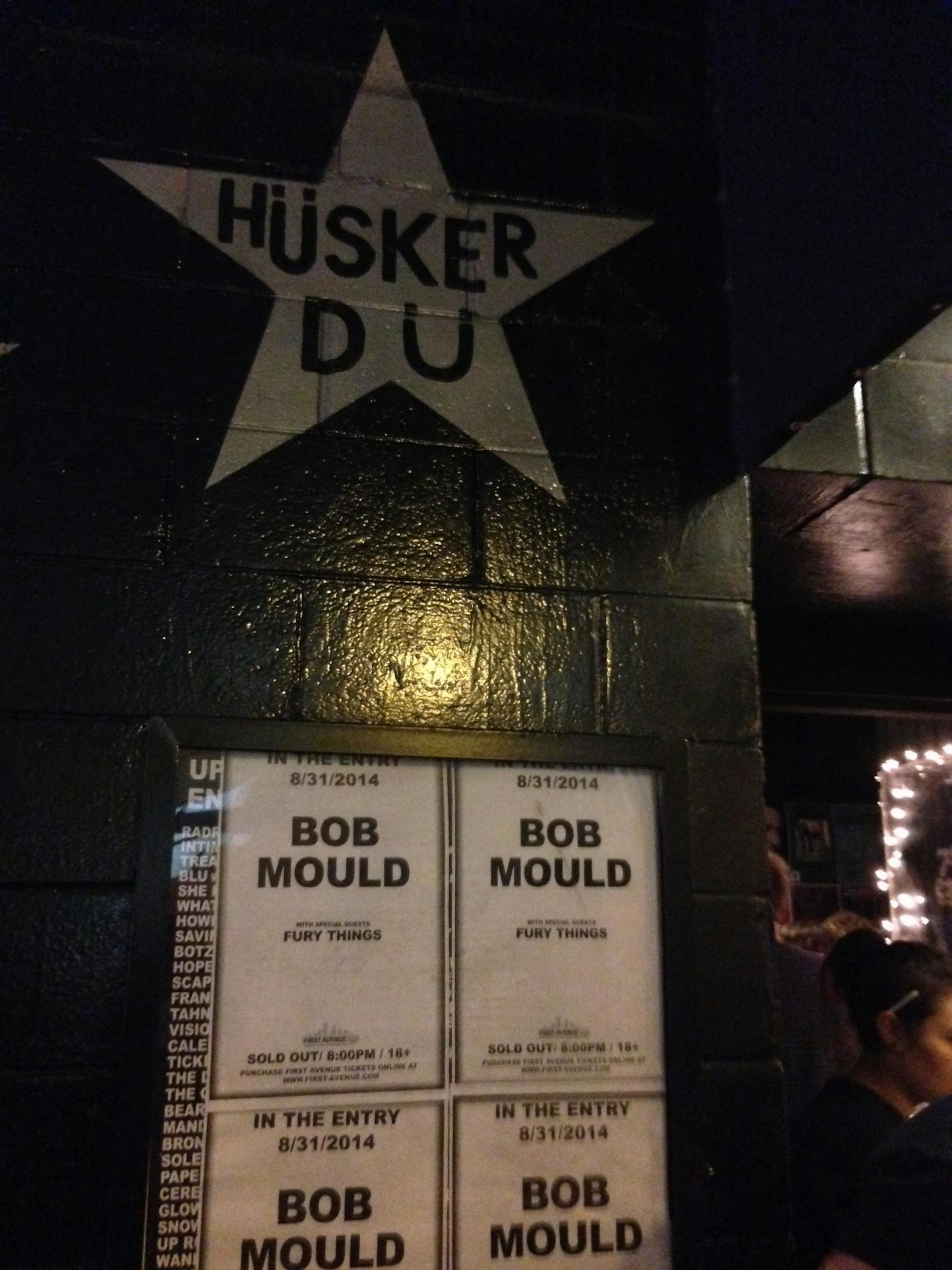 The star for Mould's old band is not-so-coincidentally right next to the 7th Street Entry door.