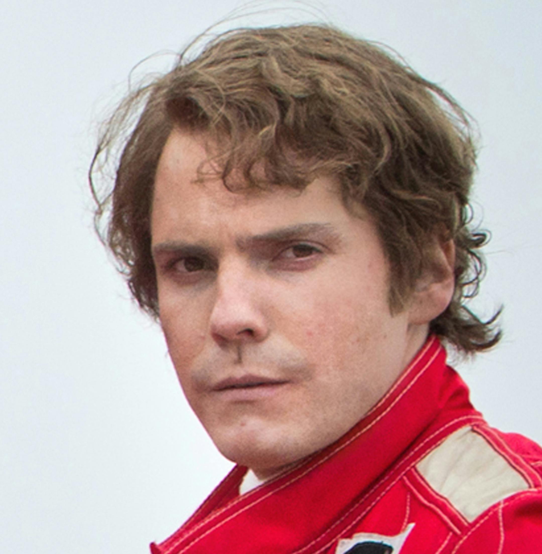 This image released by Universal Pictures shows Daniel Bruhl in a scene from "Rush." Bruhl was nominated for a Golden Globe for best supporting actor in a motion picture for his role in the film on Thursday, Dec. 12, 2013. The 71st annual Golden Globes will air on Sunday, Jan. 12. (AP Photo/Universal Pictures, Jaap Buitendijk)