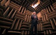 Steve Orfield, owner of Orfield Laboratories, is interested in how the anechoic chamber, at left, could help people with PTSD or autism.