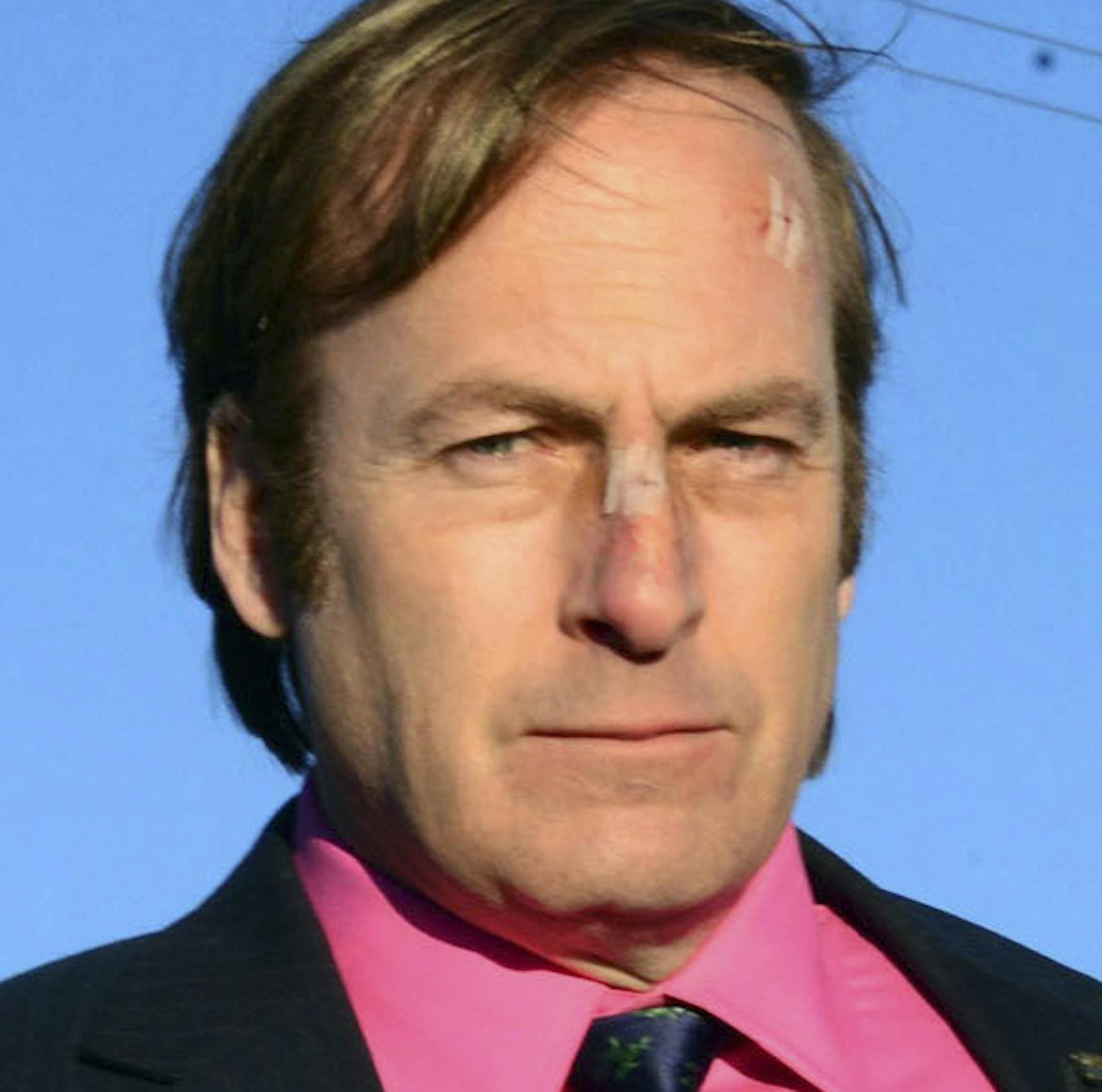 FILE - This file image released by AMC shows Bob Odenkirk in a scene from the final season of "Breaking Bad." The New Mexico Film Office has announced that "Breaking Bad" spinoff, "Better Call Saul," will be filmed in Albuquerque. Officials said Wednesday May 14, 2014, that the TV series will be shot in Albuquerque and the production will employ at least 75-90 New Mexico crewmembers.(AP Photo/AMC, Ursula Coyote, file)