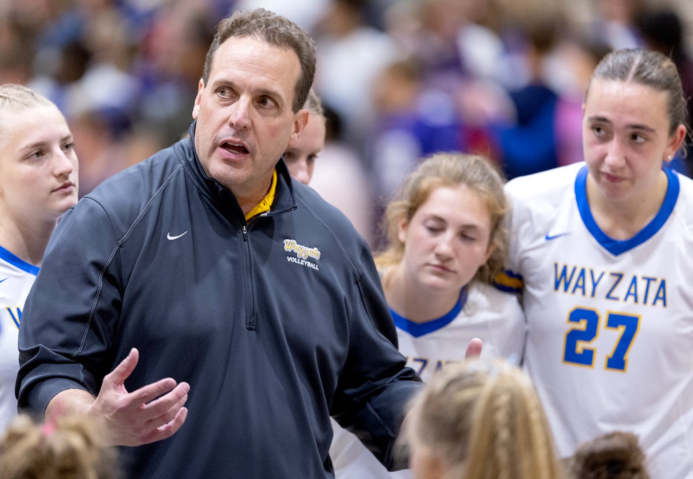 Wayzata volleyball coach Scott Jackson Tuesday, September 26, 2023, at Wayzata High School in Plymouth, Minn. ] CARLOS GONZALEZ • carlos.gonzalez@startribune.com