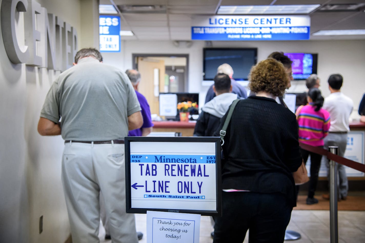 The South Saint Paul Quick-Serv License Center in a photo from September. Months into the rollout of a system upgrade for Minnesota's vehicle licensing system, major problems continue to persist at offices around the state, with state officials promising a road map for fixing the problem by the end of January.