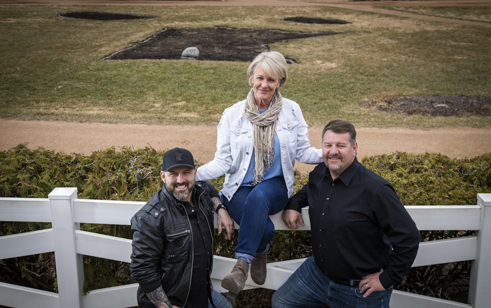 Twin Cities Summer Jam organizers Chris Hawkey, from left, Lauren MacLeash and Jerry Braam pose for a photo at Canterbury Park. ] LEILA NAVIDI &#xa5; 