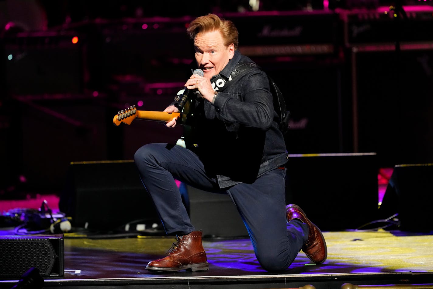 Conan O'Brien performs at the 8th annual Love Rocks NYC concert benefiting God's Love We Deliver at the Beacon Theatre, Thursday, March 7, 2024, in New York.