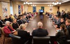 Gov. Tim Walz held a cabinet meeting last week at the State Capitol in St. Paul.