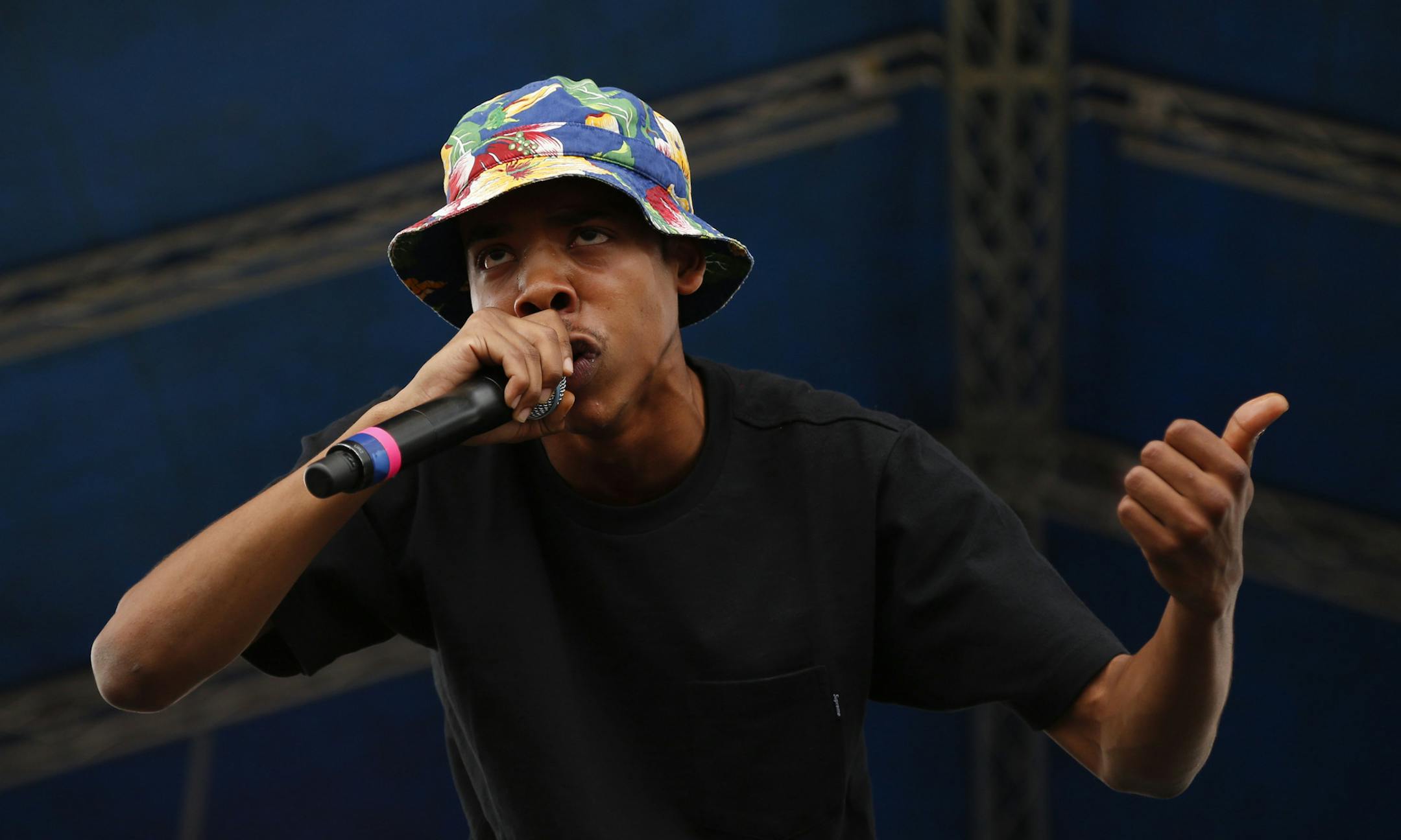 Earl Sweatshirt of Earlwolf performed during a set at Soundset on Sunday..